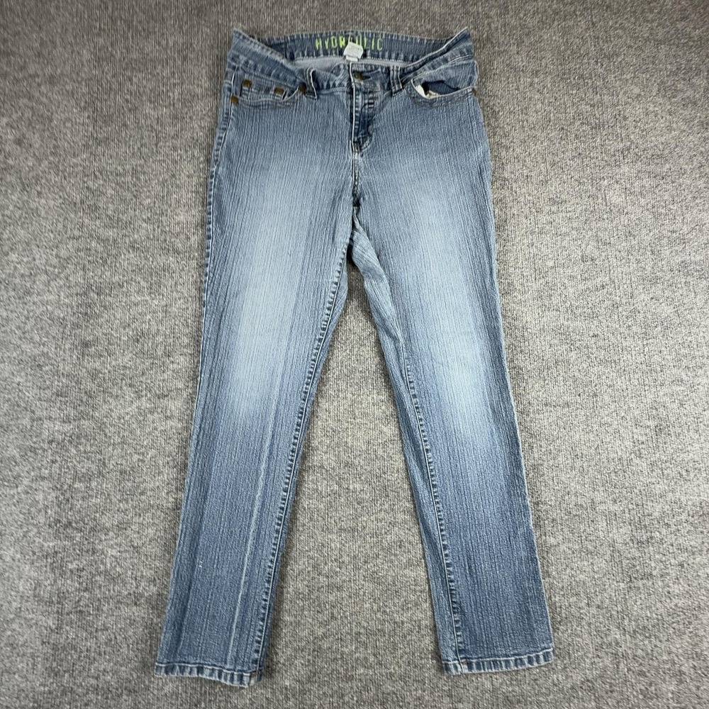 Hydraulic Jeans Womens 15 Medium Wash Blue Mid Rise Skinny Stretch Denim Pants